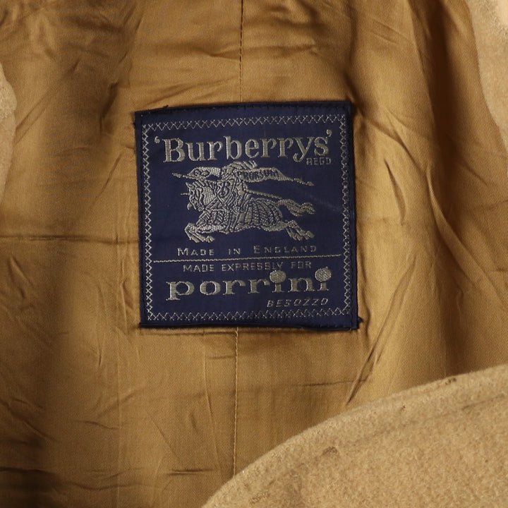 Burberry's wool long coat, made in England, men's size XL wool Beige type Vintage Second Hand