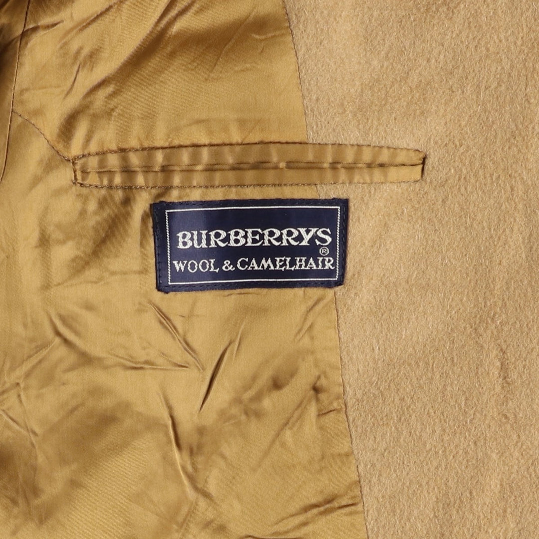 Burberry's wool long coat, made in England, men's size XL wool Beige type Vintage Second Hand