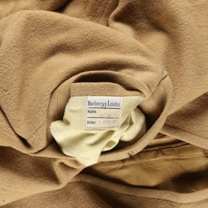Burberry's wool long coat, made in England, men's size XL wool Beige type Vintage Second Hand