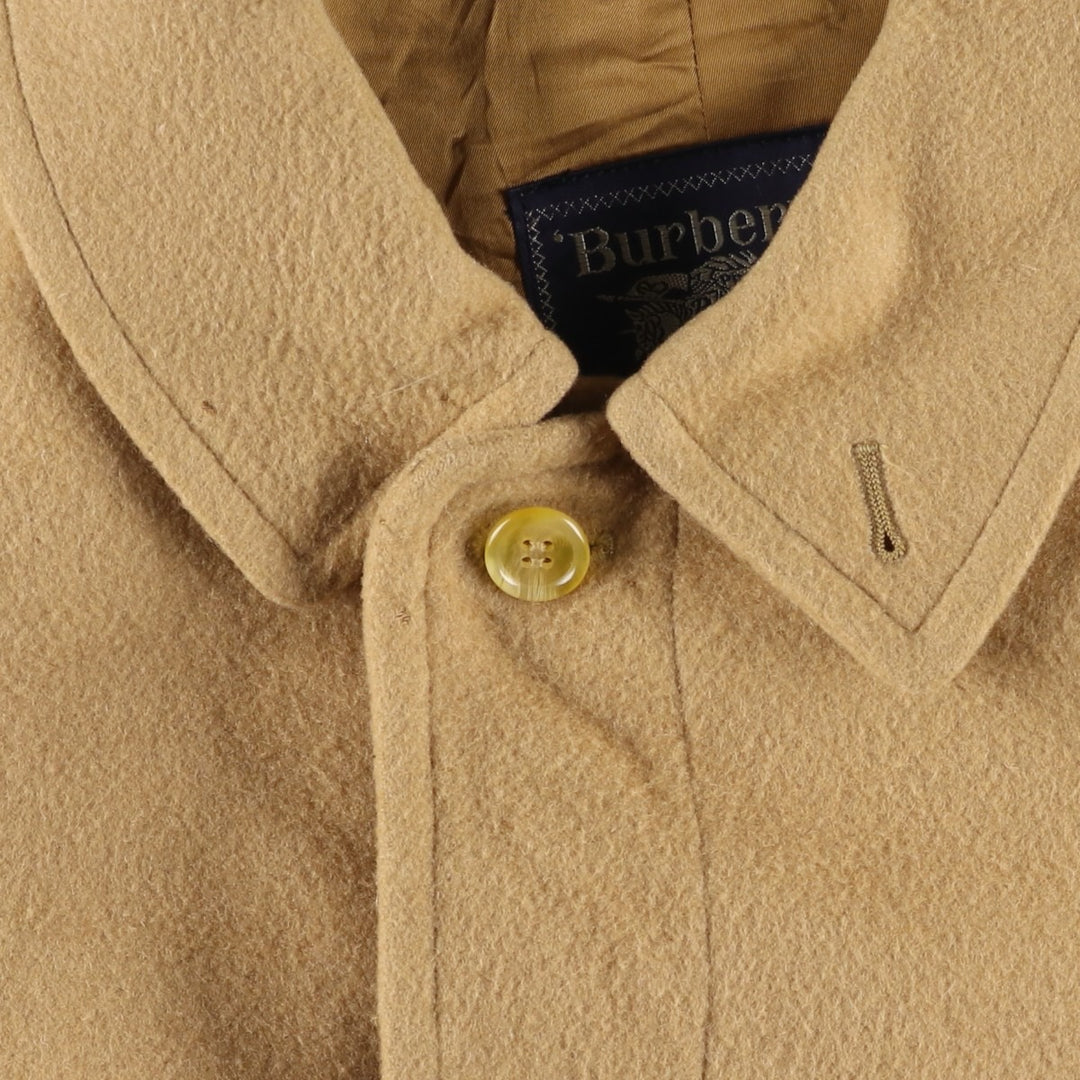 Burberry's wool long coat, made in England, men's size XL wool Beige type Vintage Second Hand