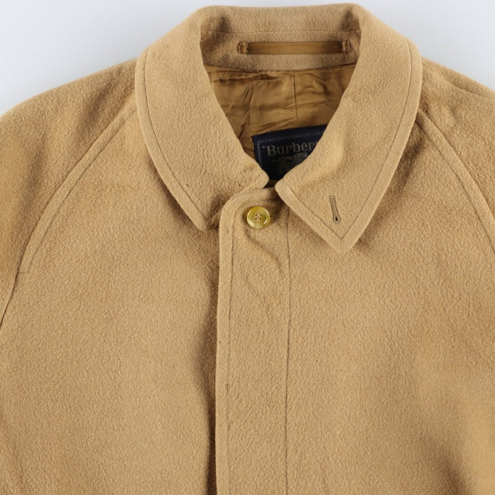 Burberry's wool long coat, made in England, men's size XL wool Beige type Vintage Second Hand