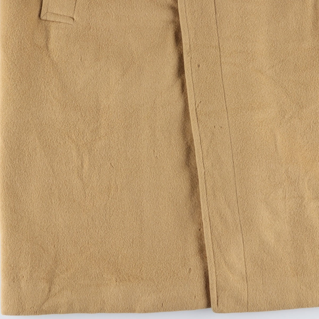 Burberry's wool long coat, made in England, men's size XL wool Beige type Vintage Second Hand