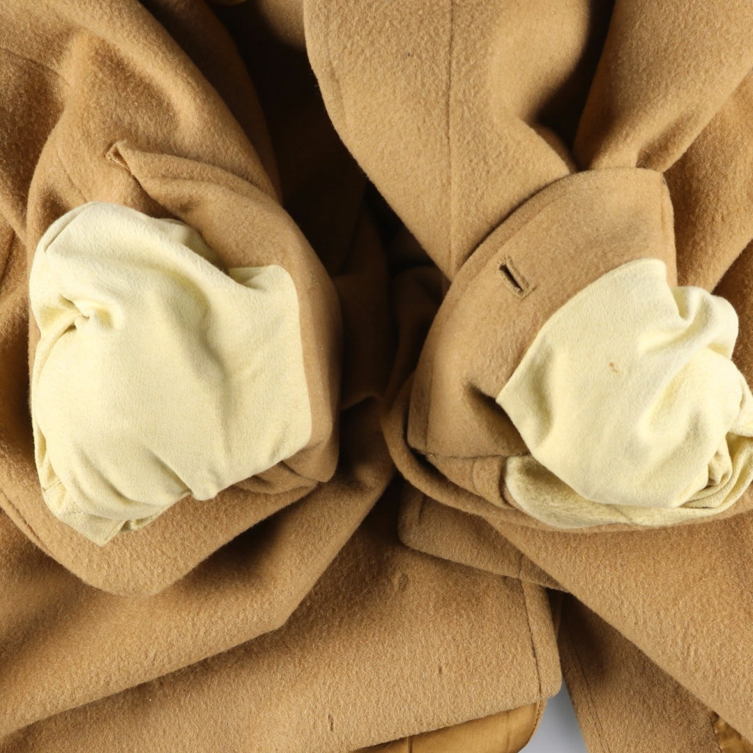 Burberry's wool long coat, made in England, men's size XL wool Beige type Vintage Second Hand