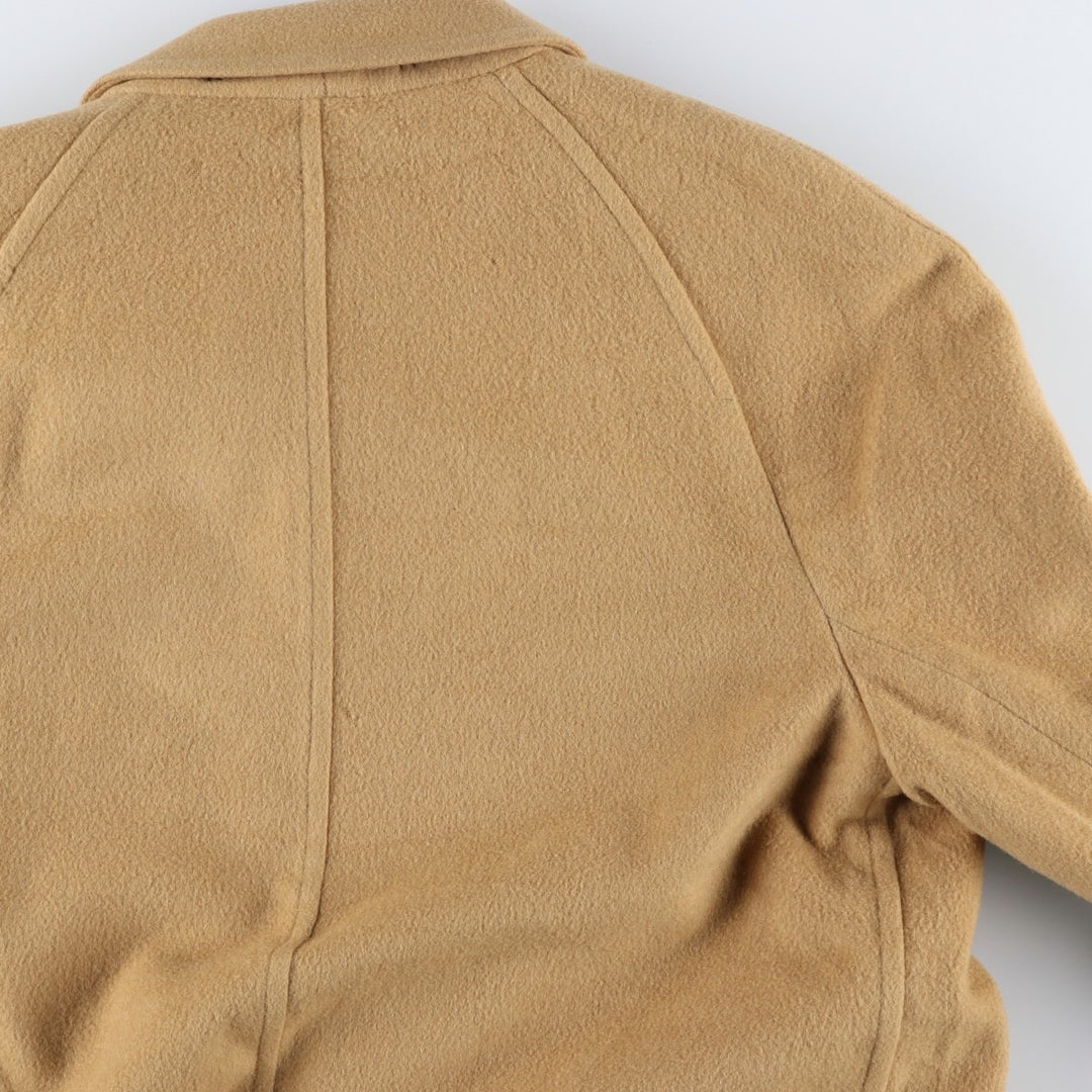 Burberry's wool long coat, made in England, men's size XL wool Beige type Vintage Second Hand