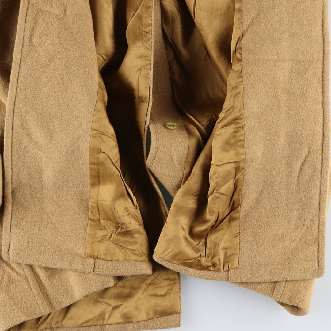 Burberry's wool long coat, made in England, men's size XL wool Beige type Vintage Second Hand