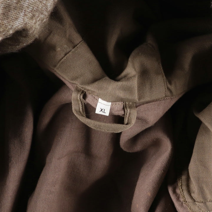 German Army Field Parka Mod Coat Men's XL polyester brown type Vintage Second Hand