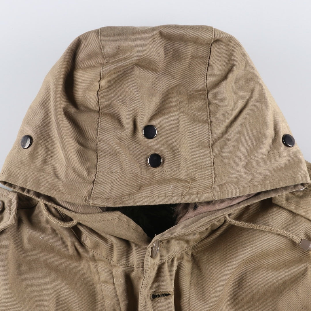 German Army Field Parka Mod Coat Men's XL polyester brown type Vintage Second Hand