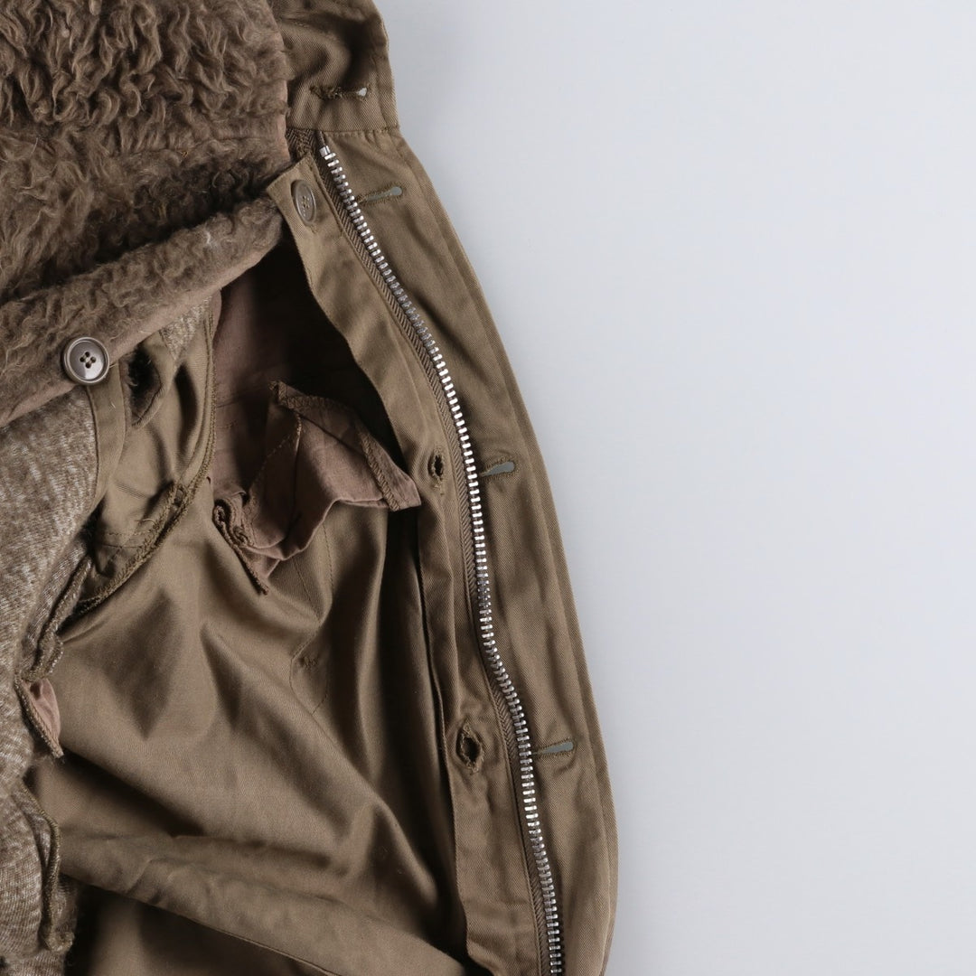 German Army Field Parka Mod Coat Men's XL polyester brown type Vintage Second Hand