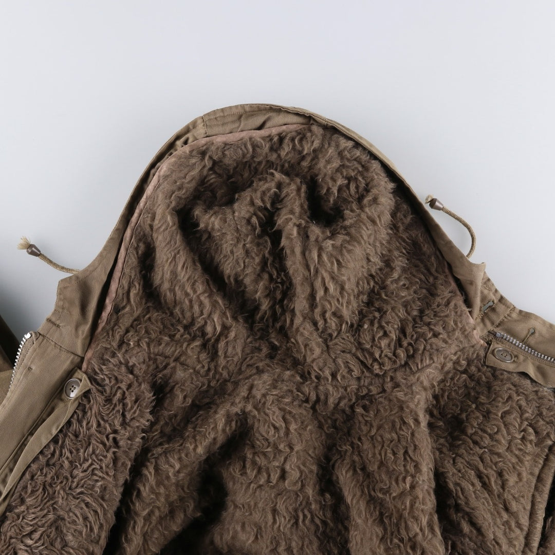 German Army Field Parka Mod Coat Men's XL polyester brown type Vintage Second Hand