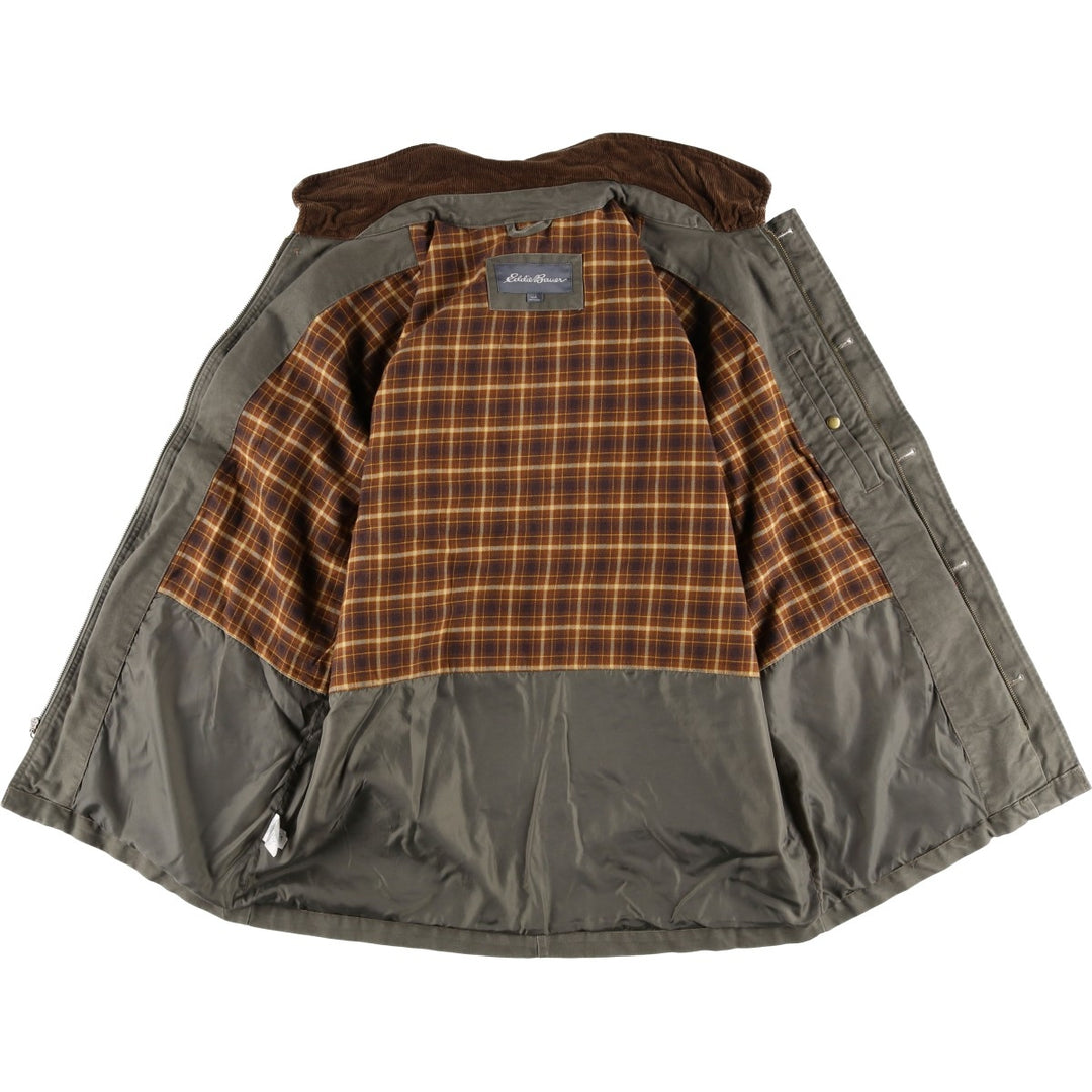 Eddie Bauer Duck Hunting Jacket, Men's Size L cotton Khaki type Vintage Second Hand