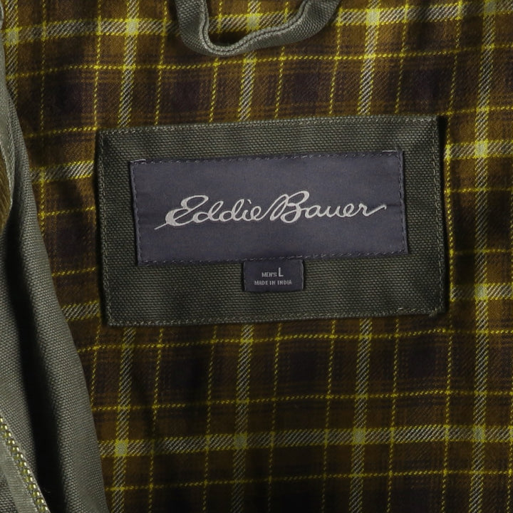 Eddie Bauer Duck Hunting Jacket, Men's Size L cotton Khaki type Vintage Second Hand