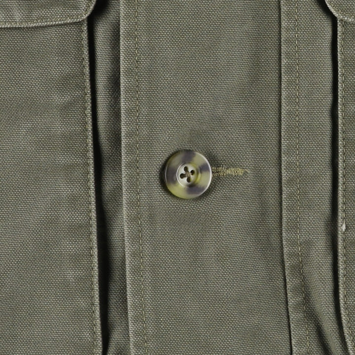 Eddie Bauer Duck Hunting Jacket, Men's Size L cotton Khaki type Vintage Second Hand