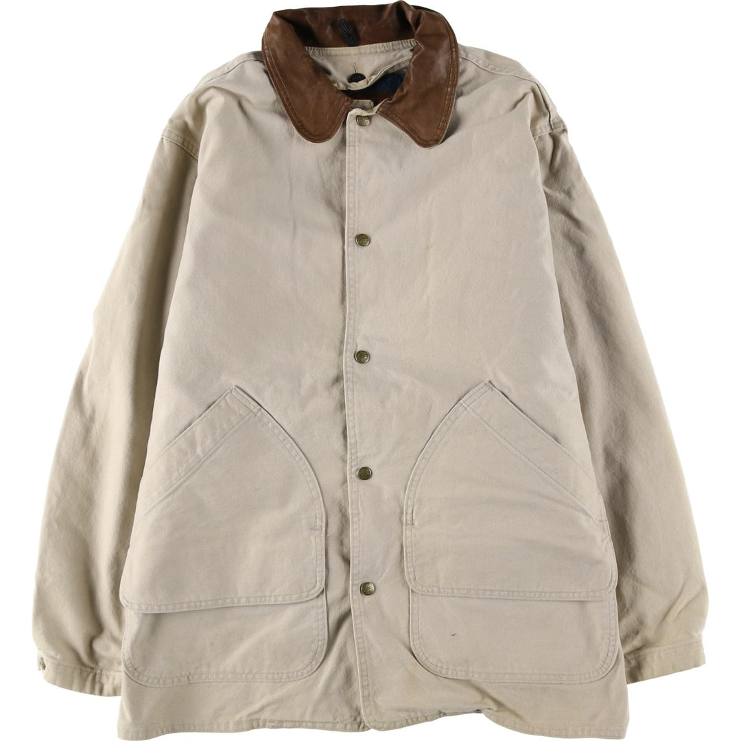 WOOLRICH padded duck hunting jacket, made in the USA, men's size M, vintage cotton ivory Vintage Second Hand