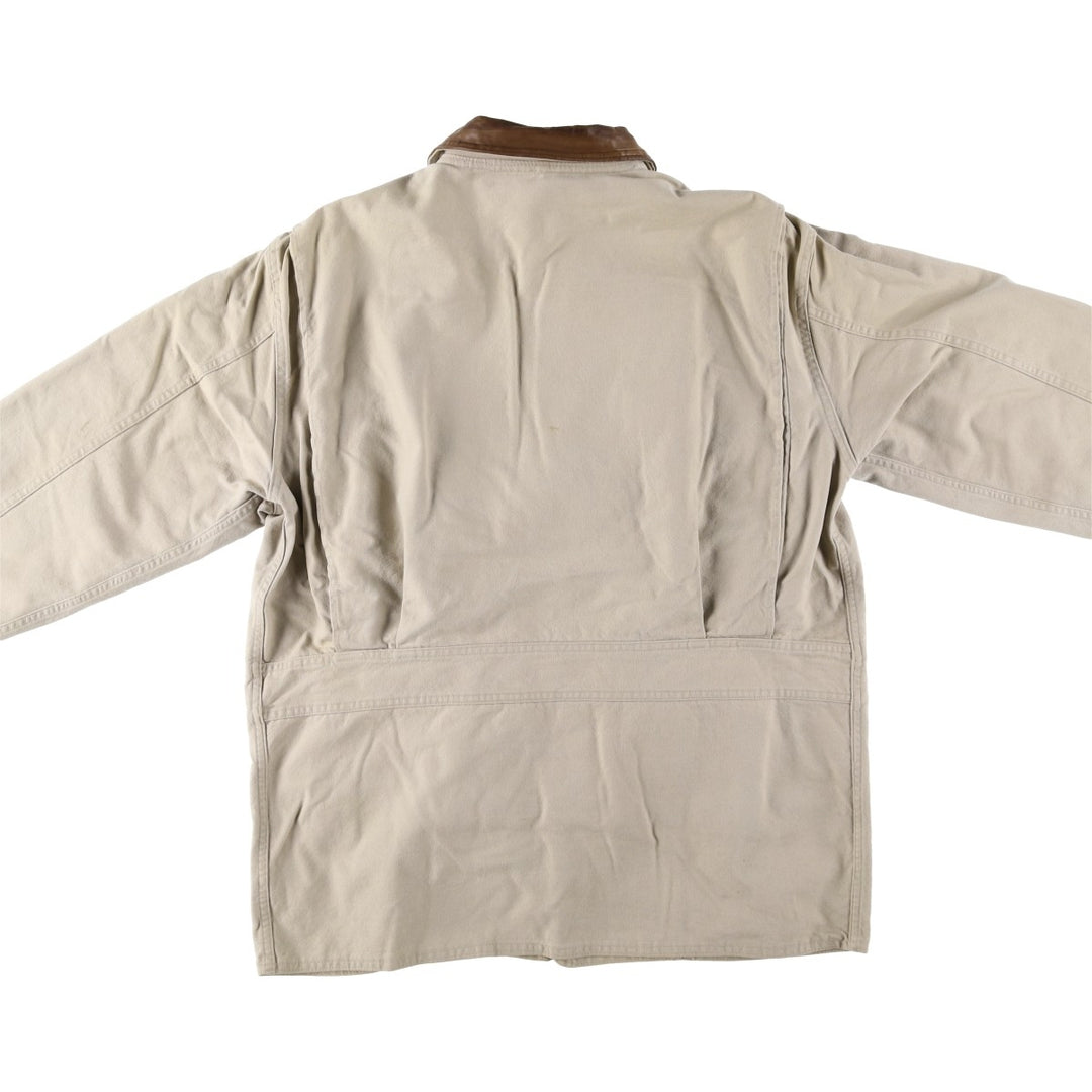 WOOLRICH padded duck hunting jacket, made in the USA, men's size M, vintage cotton ivory Vintage Second Hand