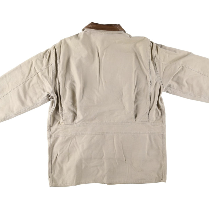 WOOLRICH padded duck hunting jacket, made in the USA, men's size M, vintage cotton ivory Vintage Second Hand