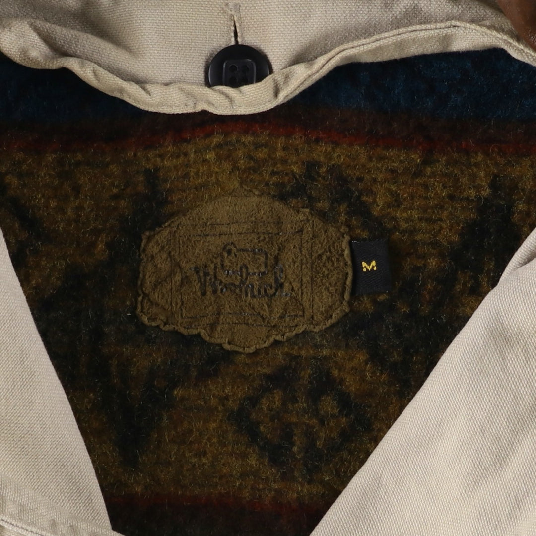 WOOLRICH padded duck hunting jacket, made in the USA, men's size M, vintage cotton ivory Vintage Second Hand