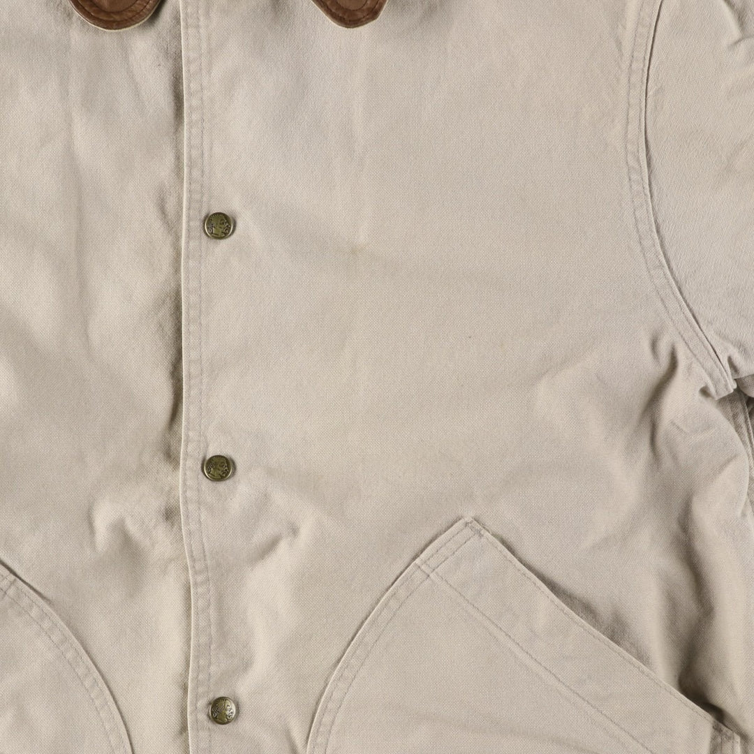 WOOLRICH padded duck hunting jacket, made in the USA, men's size M, vintage cotton ivory Vintage Second Hand