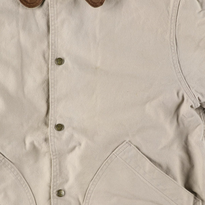 WOOLRICH padded duck hunting jacket, made in the USA, men's size M, vintage cotton ivory Vintage Second Hand