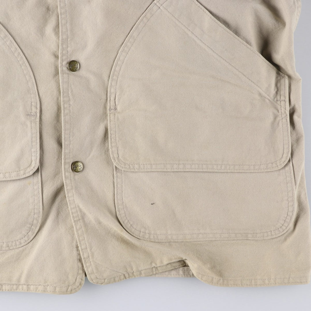 WOOLRICH padded duck hunting jacket, made in the USA, men's size M, vintage cotton ivory Vintage Second Hand