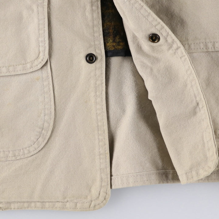 WOOLRICH padded duck hunting jacket, made in the USA, men's size M, vintage cotton ivory Vintage Second Hand