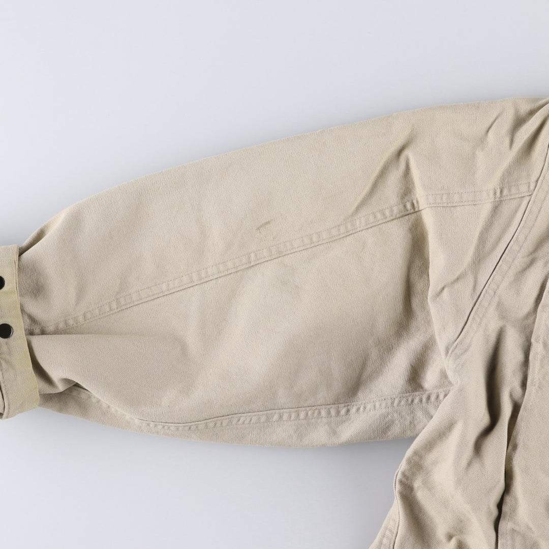 WOOLRICH padded duck hunting jacket, made in the USA, men's size M, vintage cotton ivory Vintage Second Hand