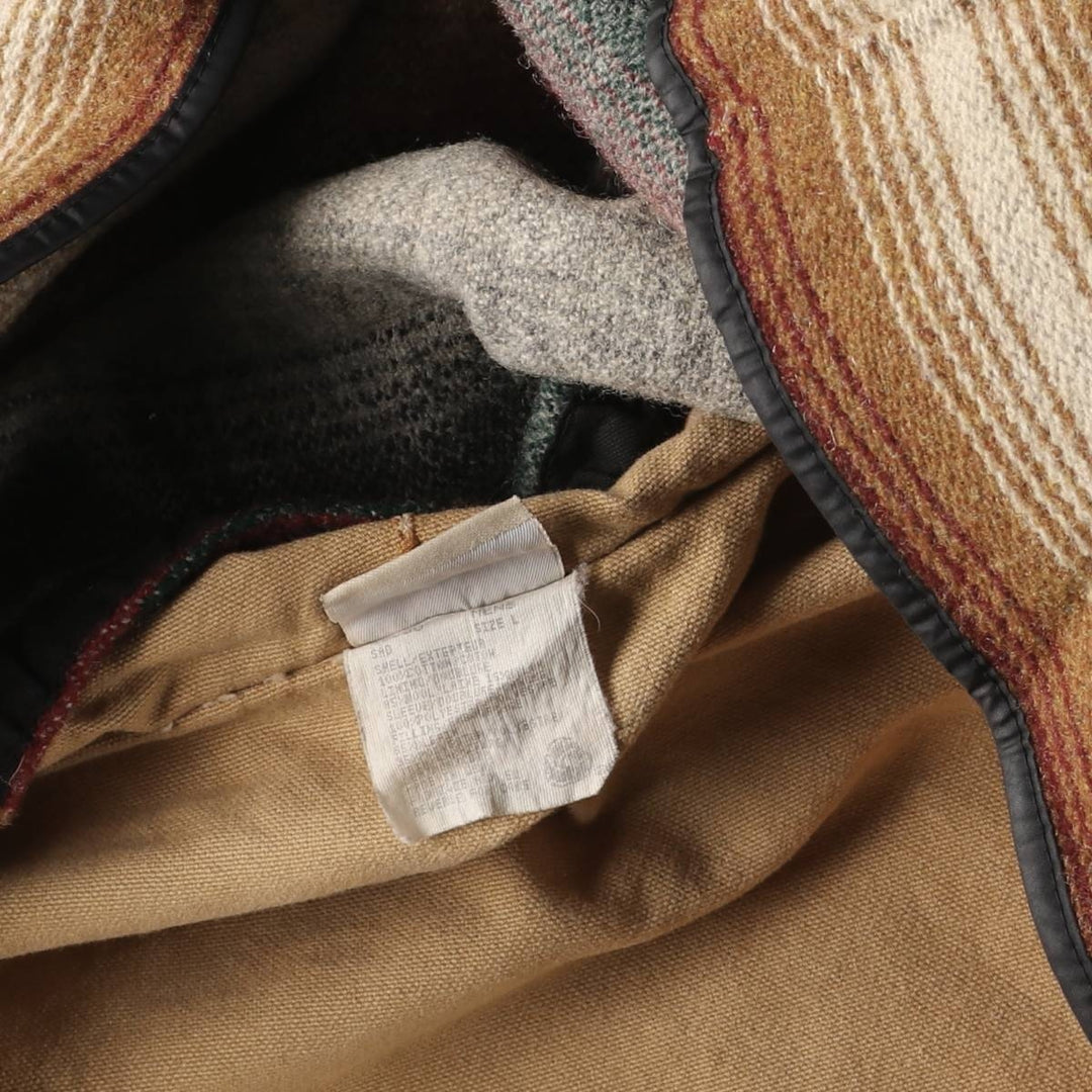 Vintage 1990'S WOOLRICH padded duck hunting jacket, made in the USA, size L, men's cotton ocher yellow type Vintage Second Hand