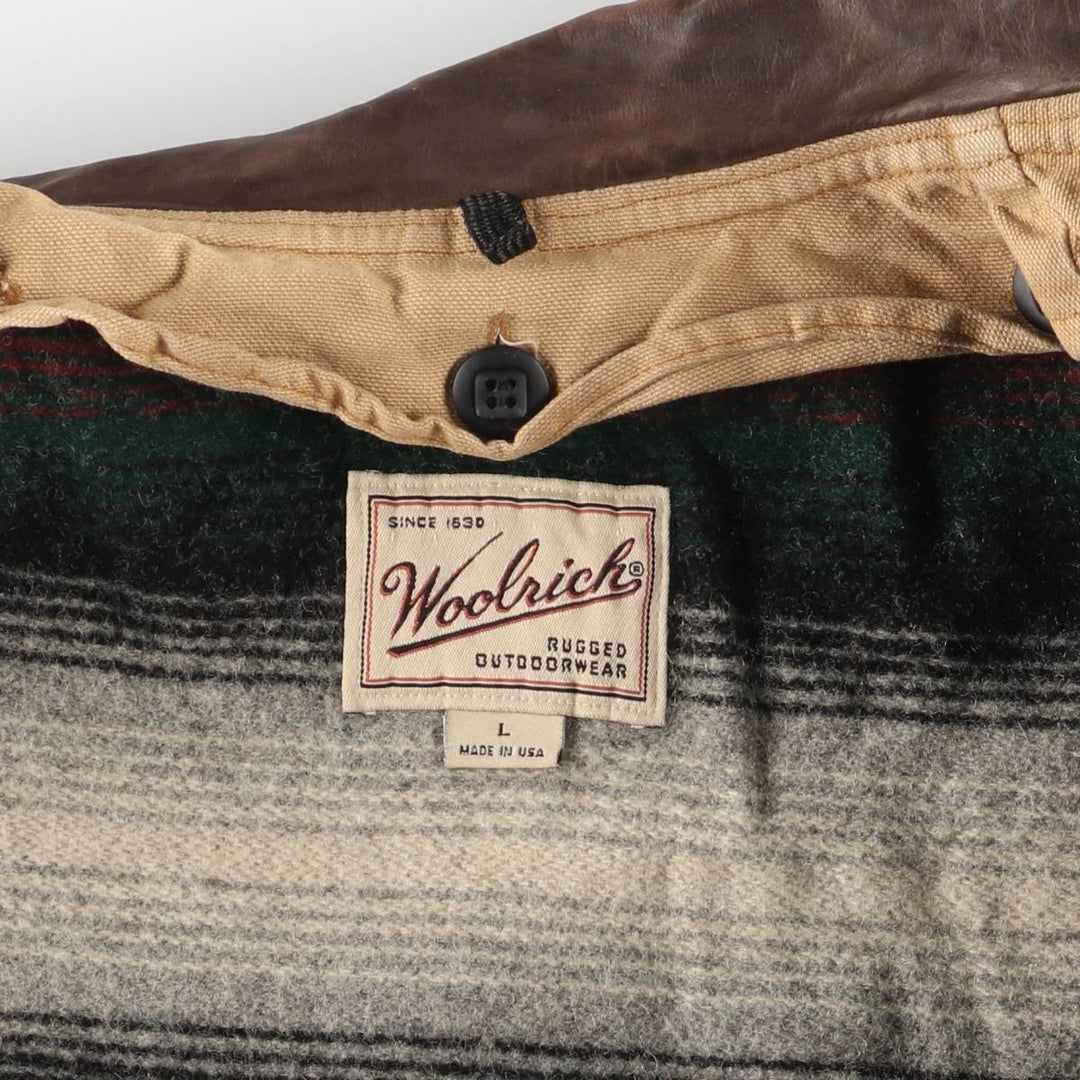 Vintage 1990'S WOOLRICH padded duck hunting jacket, made in the USA, size L, men's cotton ocher yellow type Vintage Second Hand
