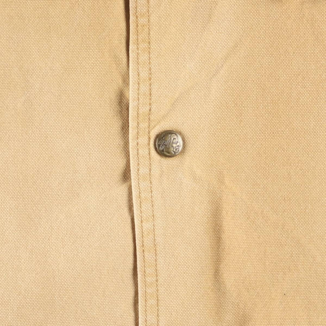 Vintage 1990'S WOOLRICH padded duck hunting jacket, made in the USA, size L, men's cotton ocher yellow type Vintage Second Hand