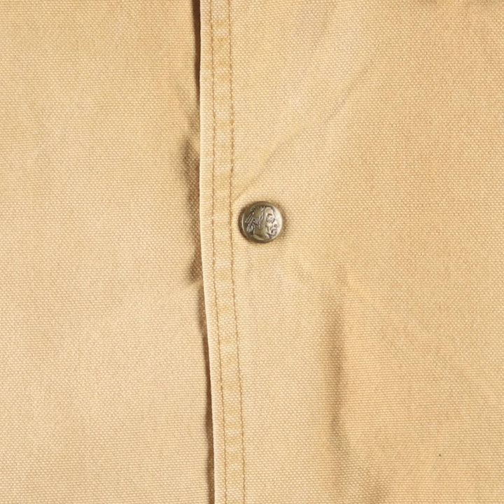 Vintage 1990'S WOOLRICH padded duck hunting jacket, made in the USA, size L, men's cotton ocher yellow type Vintage Second Hand