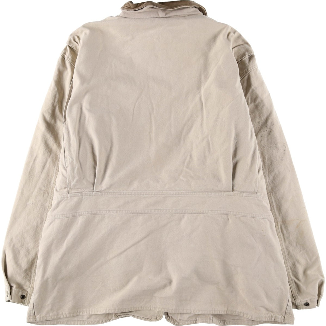 WOOLRICH Vintage Padded Duck Hunting Jacket, Made in USA, Men's Size XL cotton ivory Vintage Second Hand