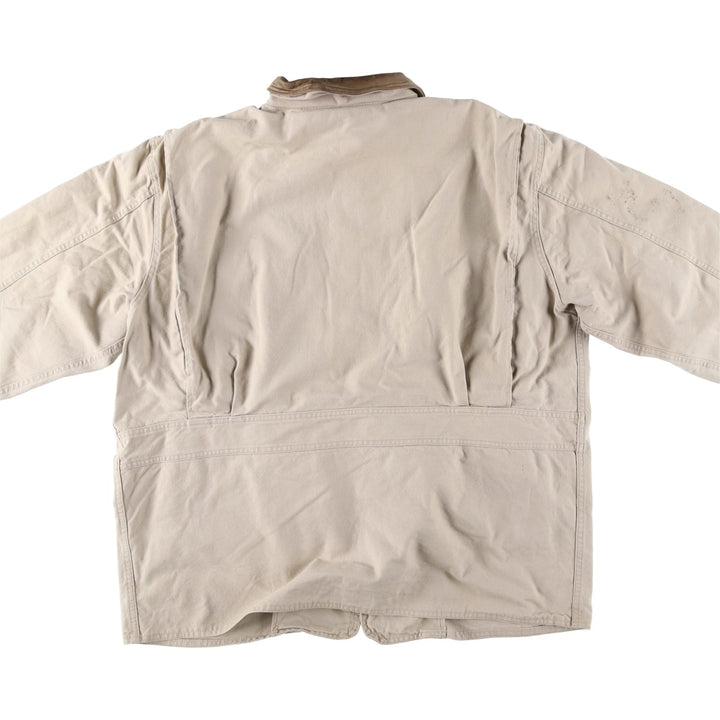 WOOLRICH Vintage Padded Duck Hunting Jacket, Made in USA, Men's Size XL cotton ivory Vintage Second Hand