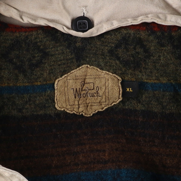 WOOLRICH Vintage Padded Duck Hunting Jacket, Made in USA, Men's Size XL cotton ivory Vintage Second Hand