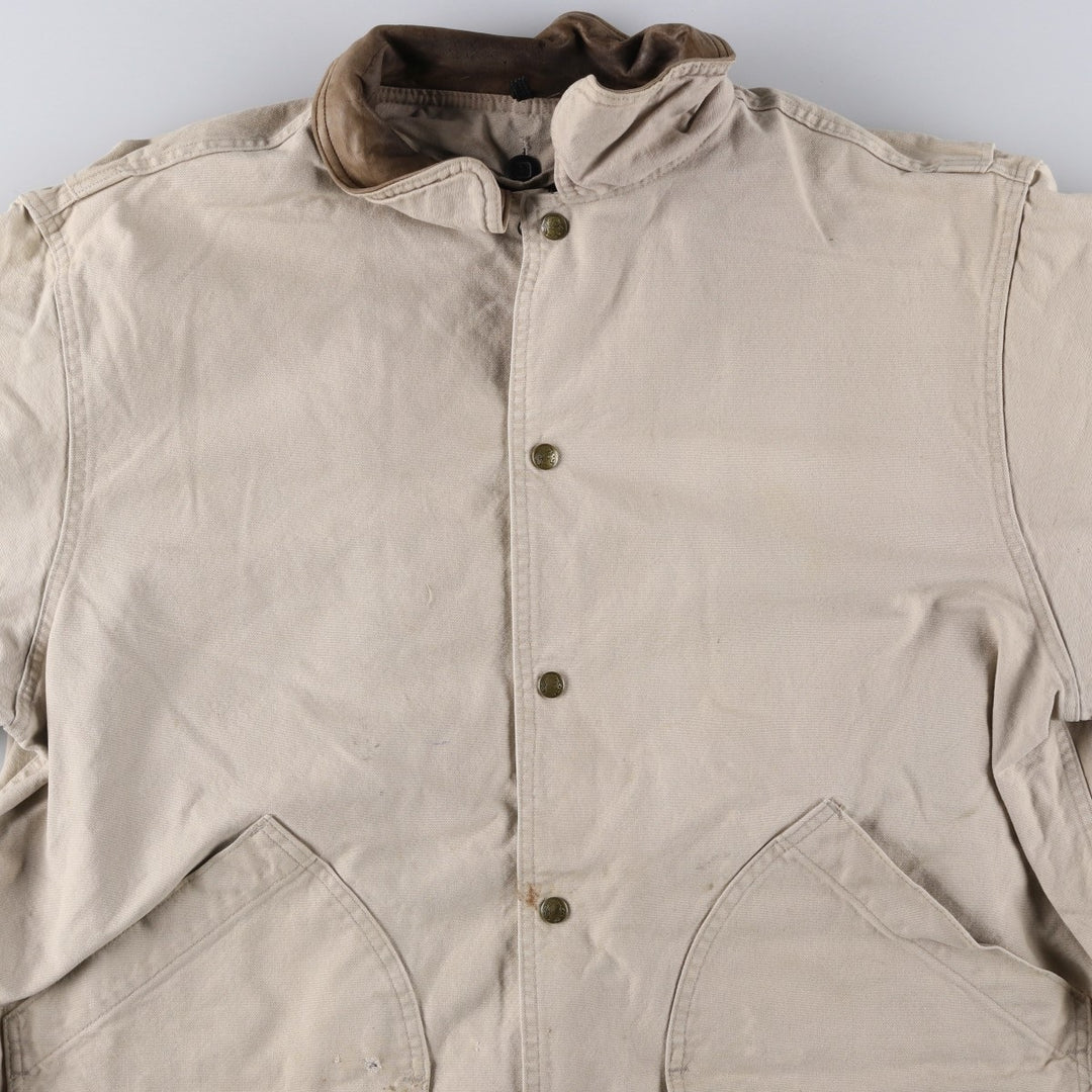 WOOLRICH Vintage Padded Duck Hunting Jacket, Made in USA, Men's Size XL cotton ivory Vintage Second Hand