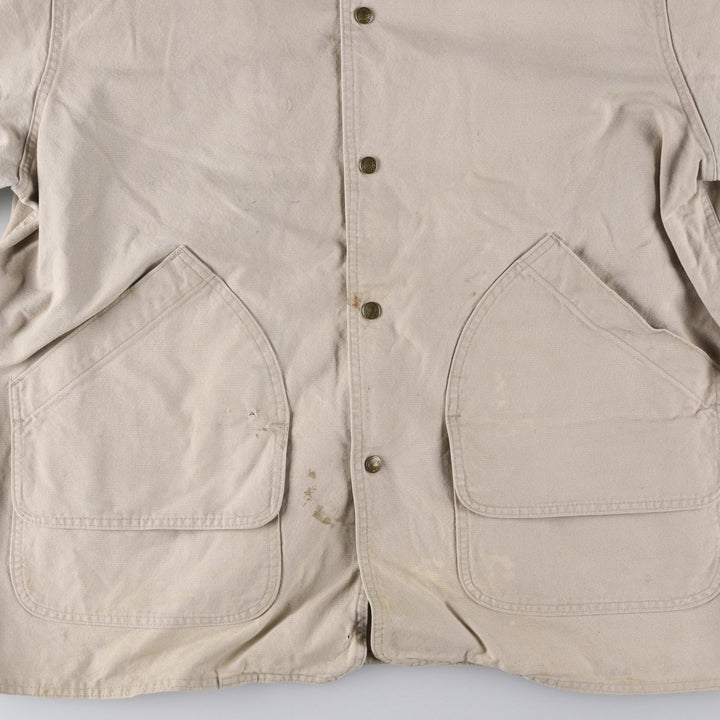 WOOLRICH Vintage Padded Duck Hunting Jacket, Made in USA, Men's Size XL cotton ivory Vintage Second Hand