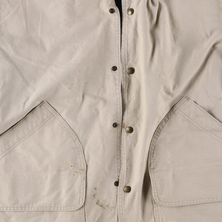 WOOLRICH Vintage Padded Duck Hunting Jacket, Made in USA, Men's Size XL cotton ivory Vintage Second Hand