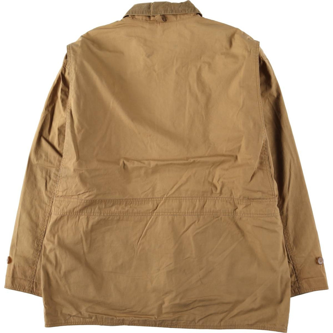 90'S J.Crew Vintage Hunting Jacket, Men's Size XL cotton brown type Vintage Second Hand