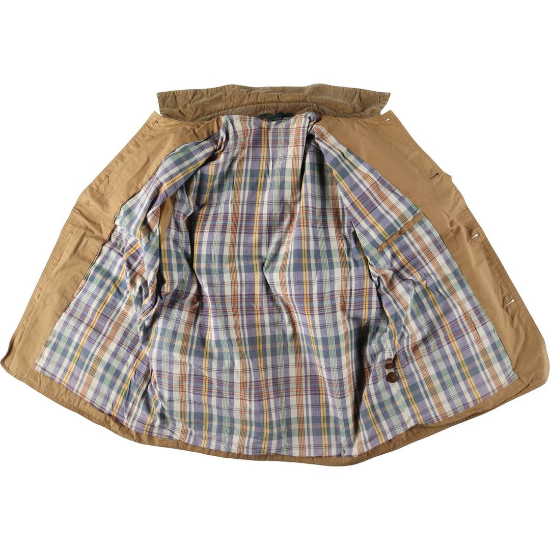 90'S J.Crew Vintage Hunting Jacket, Men's Size XL cotton brown type Vintage Second Hand