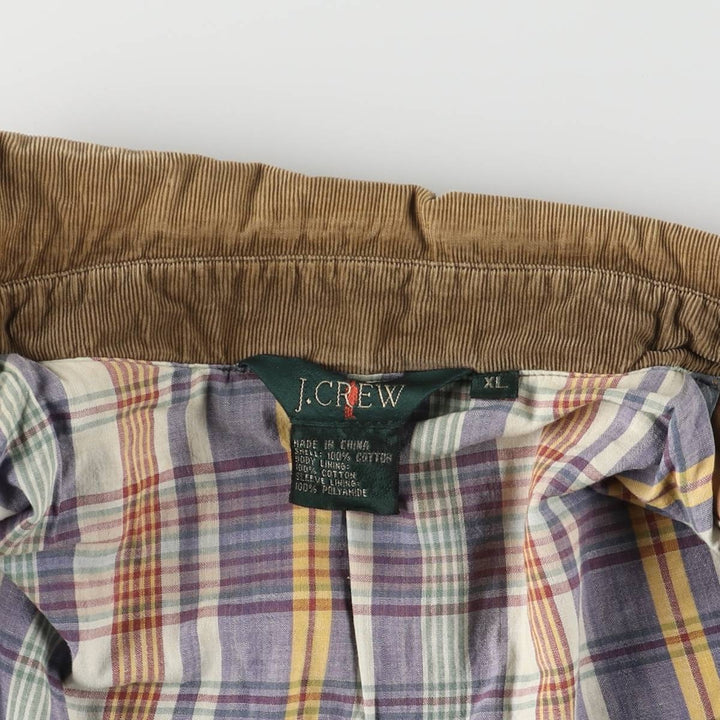 90'S J.Crew Vintage Hunting Jacket, Men's Size XL cotton brown type Vintage Second Hand