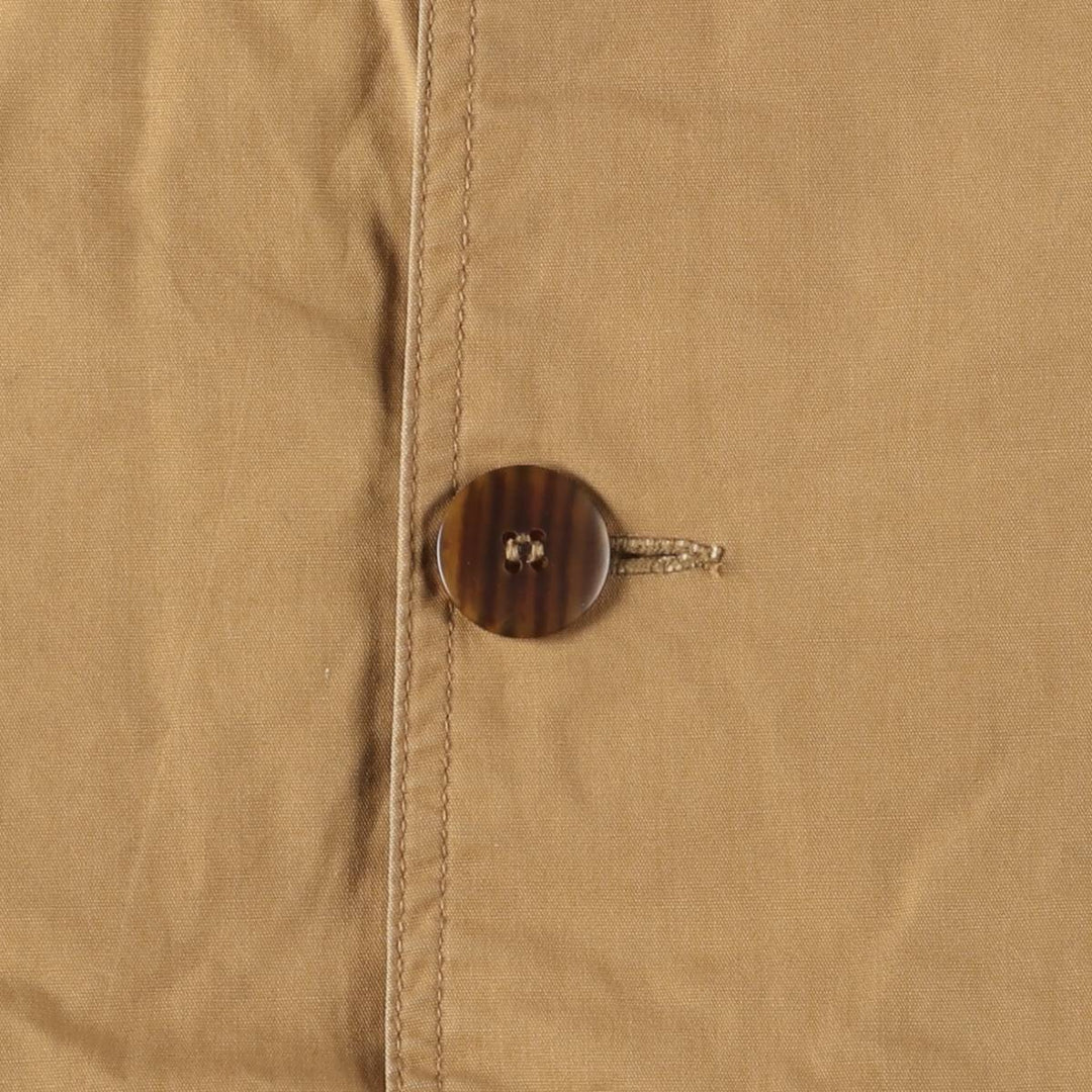 90'S J.Crew Vintage Hunting Jacket, Men's Size XL cotton brown type Vintage Second Hand