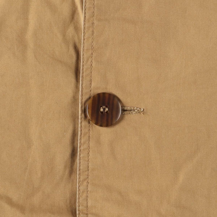 90'S J.Crew Vintage Hunting Jacket, Men's Size XL cotton brown type Vintage Second Hand