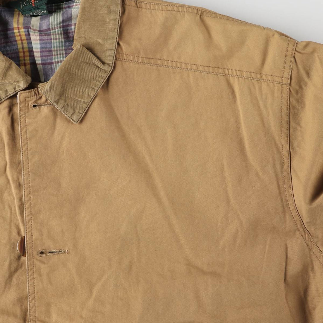 90'S J.Crew Vintage Hunting Jacket, Men's Size XL cotton brown type Vintage Second Hand