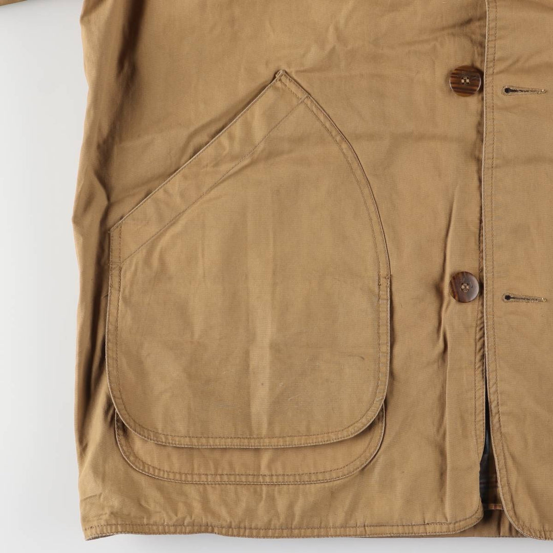 90'S J.Crew Vintage Hunting Jacket, Men's Size XL cotton brown type Vintage Second Hand