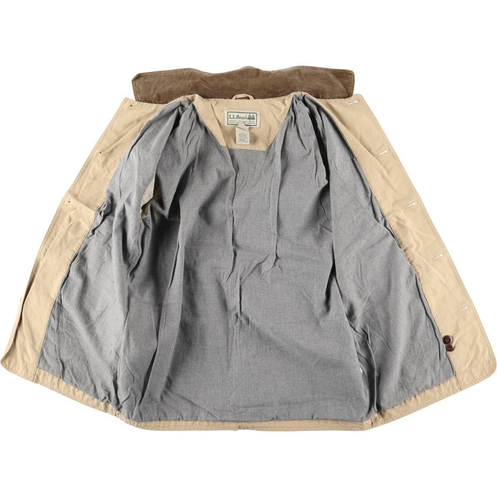 90s-00'S LLBean Duck Hunting Jacket, Men's Size L cotton Beige type Vintage Second Hand