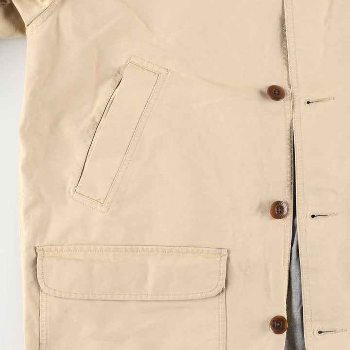 90s-00'S LLBean Duck Hunting Jacket, Men's Size L cotton Beige type Vintage Second Hand