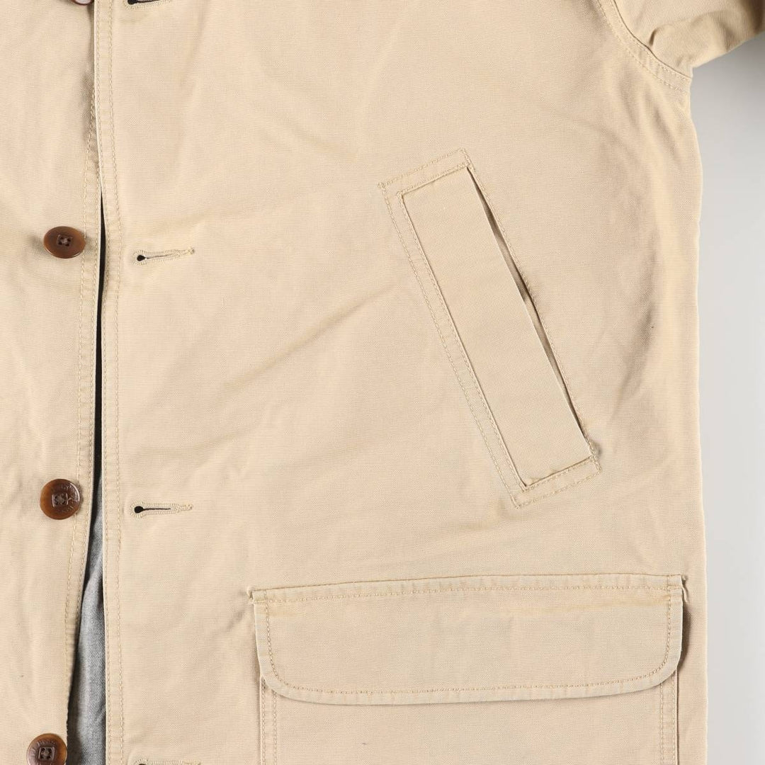 90s-00'S LLBean Duck Hunting Jacket, Men's Size L cotton Beige type Vintage Second Hand