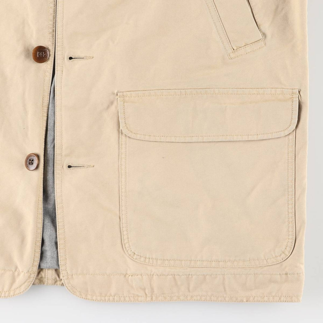 90s-00'S LLBean Duck Hunting Jacket, Men's Size L cotton Beige type Vintage Second Hand