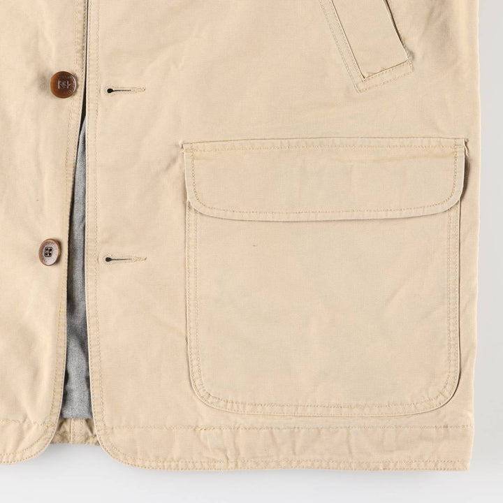 90s-00'S LLBean Duck Hunting Jacket, Men's Size L cotton Beige type Vintage Second Hand