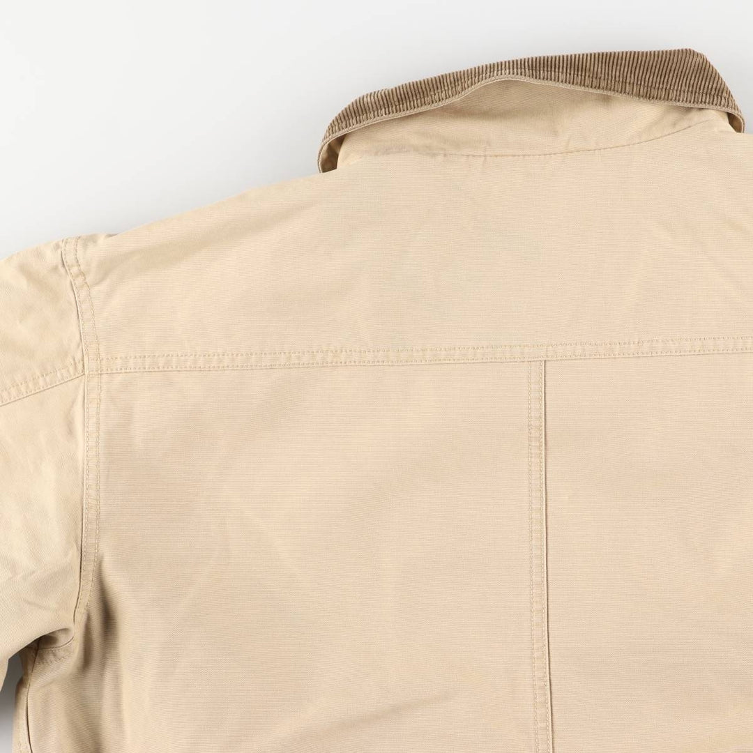 90s-00'S LLBean Duck Hunting Jacket, Men's Size L cotton Beige type Vintage Second Hand