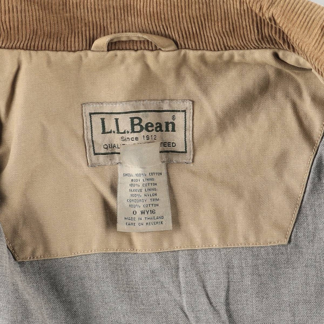 90s-00'S LLBean Duck Hunting Jacket, Men's XL cotton Beige type Vintage Second Hand