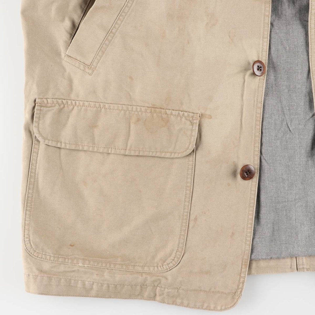 90s-00'S LLBean Duck Hunting Jacket, Men's XL cotton Beige type Vintage Second Hand